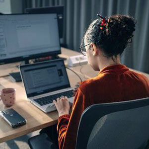 User logging into account