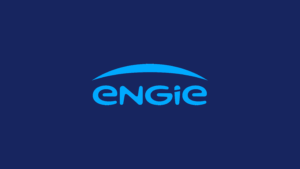 ENGIE logo against a blue background