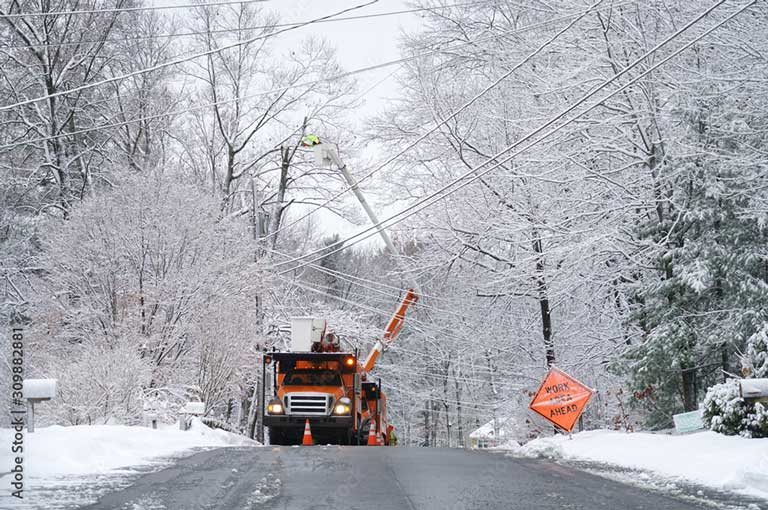 Winter Storm And Utility Repair